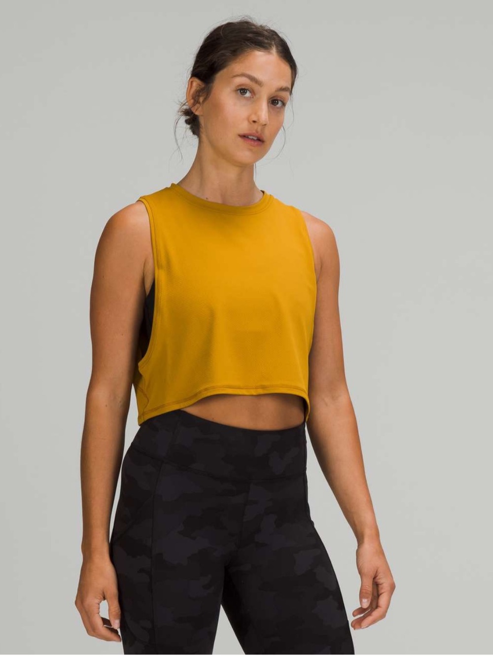 Lululemon- Muscle Love Crop Tank Top in Gold Spice- size 12